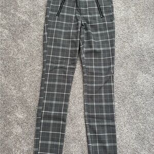 Hollister Gray and Black Checkered Pants
